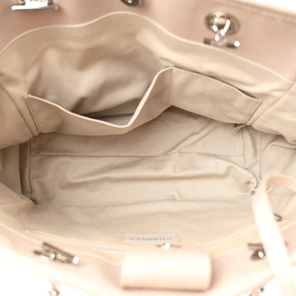 Chanel Glazed Calfskin Small Deauville Tote Light Pink Shopper Shoulder Bag - Picture 4 of 10